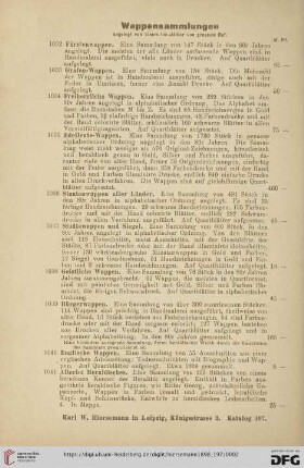 Wappensammlungen (Nr. 1032 - 1041)