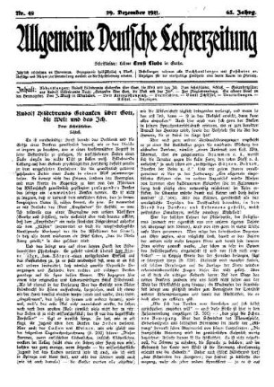 Rudolf Hildebrands Gedanken über Gott, die Welt und das Ich : (Schluß)