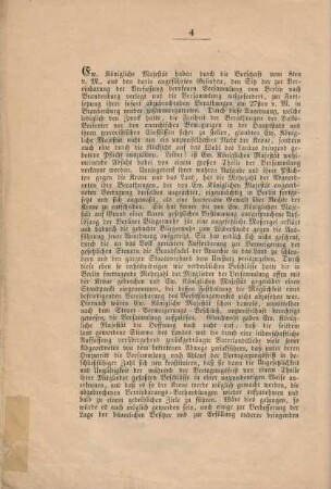 Bericht des hohen Staats-Ministeriums vom 5. Dezember 1848 an seine Majestät den König.