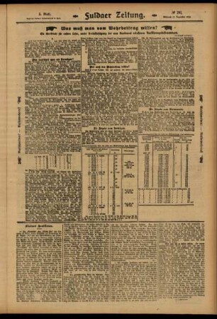 Dritte Ausgabe vom Mittwoch, den 17. Dezember 1913.