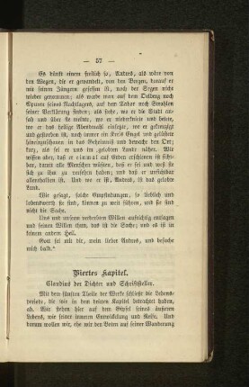Viertes Kapitel. Claudius der Dichter und Schriftsteller.