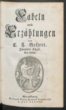 Fabeln und Erzählungen von C. F. Gellert. Zweyter Theil
