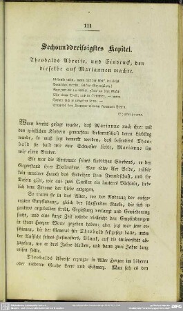 Sechsunddreissigstes Kapitel. Theobalds Abreise, und Eindruck, den dieselbe auf Mariannen machte