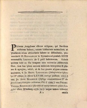 Disp. philol. in Psalmum LXVIII.