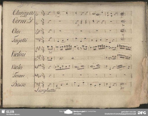 Einlage Cavatina (Anonymus): "Sventurati affetti miei"