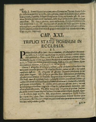 Cap. XXI. De Triplici Statu Hominum In Ecclesia
