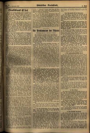 Zweite Ausgabe vom Freitag, den 13. September 1935.