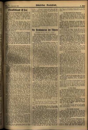 Zweite Ausgabe vom Freitag, den 13. September 1935.