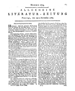 Stöver, J. H.: Historisch-statistische Beschreibung der Staaten des teutschen Reichs. T. 1. Mit einer Einleitung von Herrn von Schirach. Hamburg: Hoffmann 1785