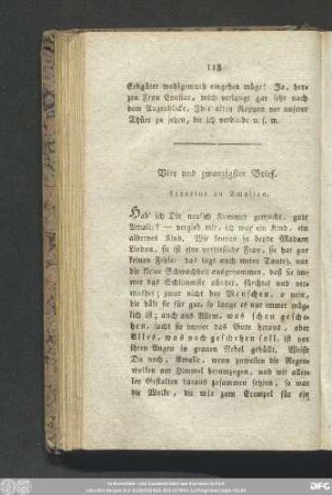 Vier und zwanzigster Brief. Leontine an Amalien.