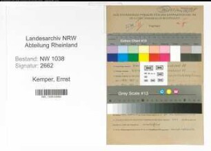 Entnazifizierung Ernst Kemper , geb. 10.12.1917 (Lehrer)