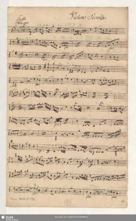 Violino Secundo. [nur erstes Tutti]