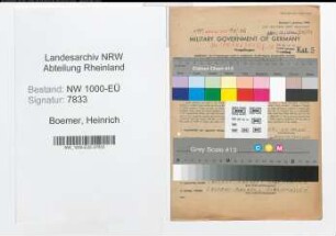 Entnazifizierung Heinrich Boemer, geb. 10.04.1912 (Tierarzt)