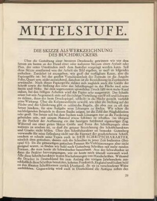 Die Skizze als Werkzeichnung des Buchdruckers.