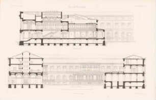 Deutsche Reichsbank, Berlin: Perspektivische Ansicht (aus: Atlas zur Zeitschrift für Bauwesen, hrsg. v. G. Erbkam, Jg. 30, 1880)