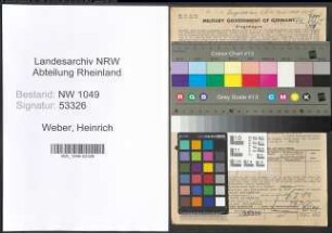 Entnazifizierung Heinrich Weber , geb. 06.11.1922 (Bauingenieur)