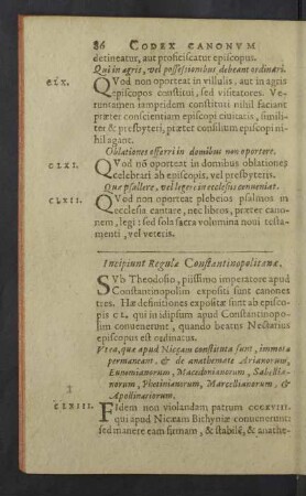 Tituli Canonum Concilij apud Constantinopolim