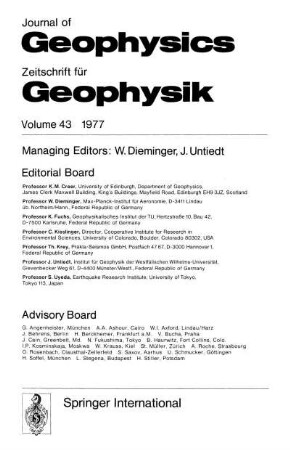 43: Journal of geophysics