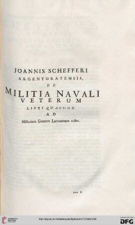 De milita navali veterum