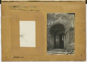 St. Jakob und Dionysius, Gadebusch: Ansicht Portal (aus: Skizzen- und Fotoalbum 9)