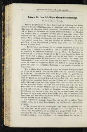 Kanon für den biblischen Geschichtsunterricht