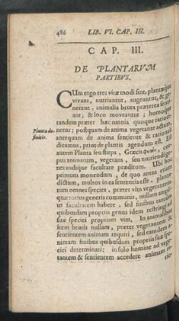 Cap. III. De Plantarum Partibus
