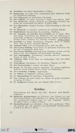 Mobiliar (Nr. 256-400a)