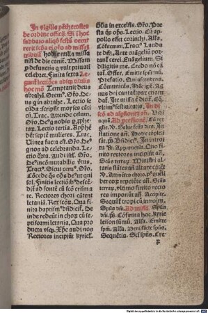 Breviarium Numburgense. [2,3], Rubrica generalis