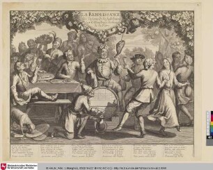 LA REIOUISSANCE des Enfans de la jubilation sur l'Abondance des biens de la Terre. [Die kindliche Fröhlichkeit des Jubels über die Fülle der Güter der Erde]
