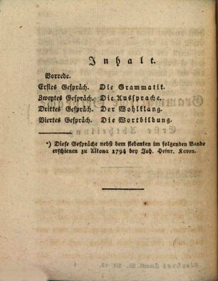 Klopstocks sämmtliche sprachwissenschaftliche und ästhetische Schriften : nebst den übrigen bis jetzt noch ungesammelten Abhandlungen, Gedichten, Briefen etc., Band 1. 1. Sprachwissenschaftliche Schriften