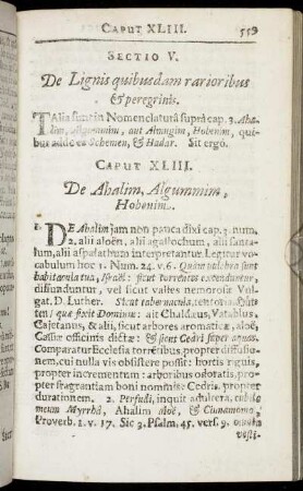 Sectio V. De Lignis quibusdam rarioribus & peregrinis.