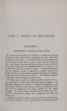 Part I. - Statics of structures.