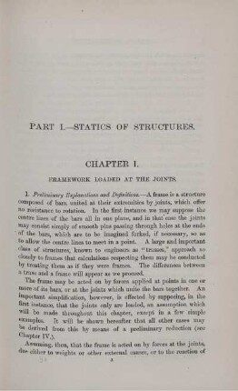 Part I. - Statics of structures.