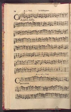 Canzon Sesta. Canon in subdiapente.