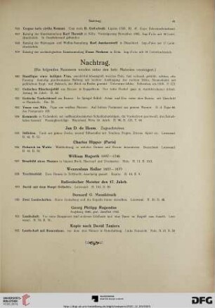 Nachtrag (Nr. 920-932)