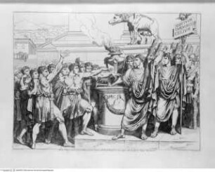 Pinelli, Bartolomeo, Istoria Romana. Incisa ad acqua forte da Bartolomeo Pinelli Romano. L'Anno 1818, e 1819. o.O.[Roma] u.J, "Bruto, e Collatino primi Consoli di Roma; (Taf. [20])