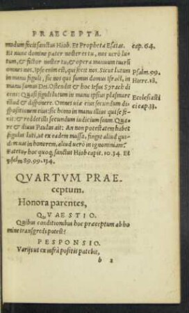 Quartum Praeceptum.