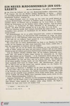 9(1917) S. 121-125: Ein neues Madonnenbild Jan Gossaerts