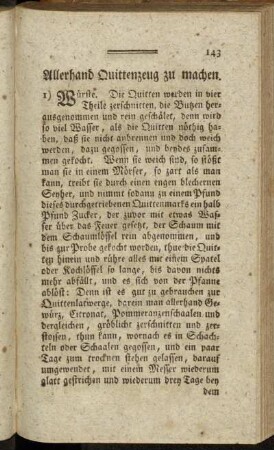 Allerhand Quittenzeug zu machen