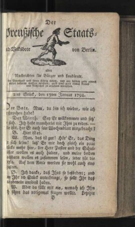 2tes Stück, den 13ten Januar 1798