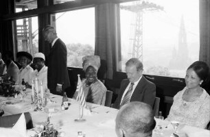 Freiburg: Dattler; Besuch des liberianischen Staatspräsidenten Exz. Dr. William Tolbert in Freiburg; Festtafel