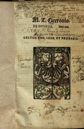 M. T. Ciceronis De Officiis : Libri tres