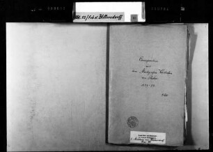 Korrespondenz des Staatsministers Freiherr von Blittersdorf mit Markgraf Wilhelm von Baden