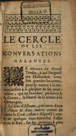 Le Cercle, ou conversations galantes