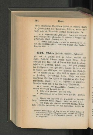 4522. Wedde (Friedrich Christoph Johannes)
