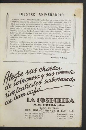 Nuestro aniversario - [Editorial]