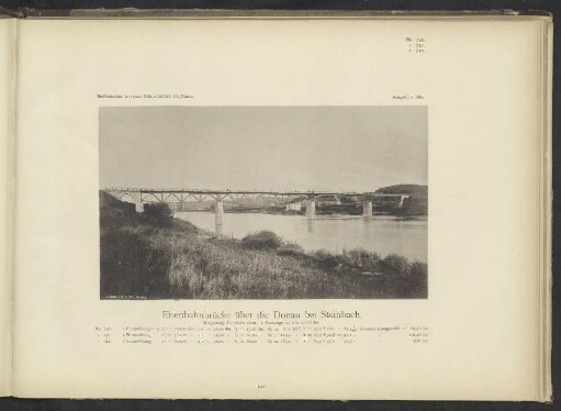 Eisenbahnbrücke über die Donau bei Steinbach.