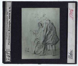 Metsu, Sitzende lesende Frau (Zeichnung) (Amsterdam RM)
