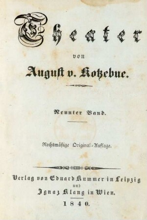 Bd. 9: Theater