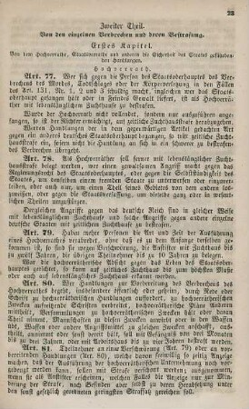 Zweiter Theil. Von den einzelnen Verbrechen und deren Bestrafung.
